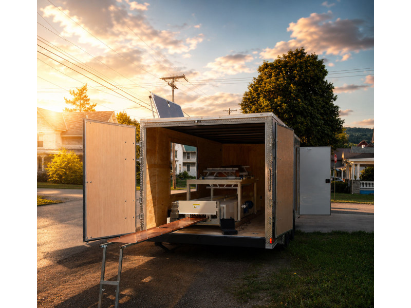 Portable Roll Forming Machine in an Enclosed Trailer: Your Mobile Roofing Panel Factory